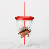 Kentrosaurus cartoon illustratie acryl drinkbeker (Voorkant)