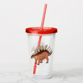 Kentrosaurus cartoon illustratie acryl drinkbeker (Achterkant)