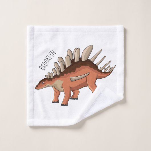 Kentrosaurus cartoon illustratie bad handdoek (Wasdoekje)