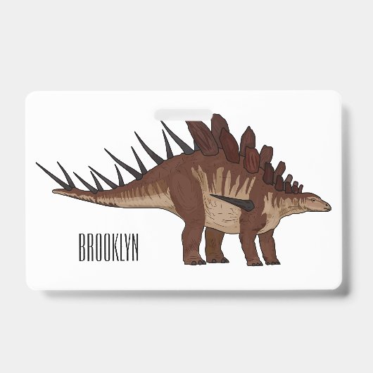 Kentrosaurus cartoon illustratie badge (Voorzijde)