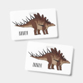 Kentrosaurus cartoon illustratie badge (Voor- en achterkant)