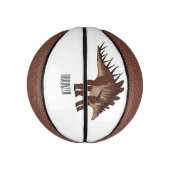 Kentrosaurus cartoon illustratie basketbal (Verticaal)