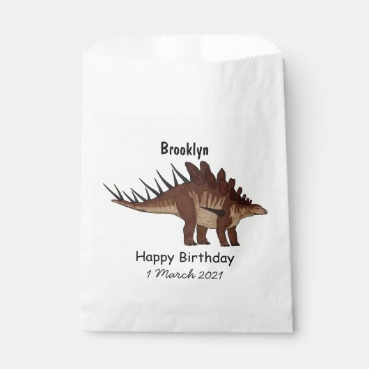 Kentrosaurus cartoon illustratie bedankzakje (Voorkant)