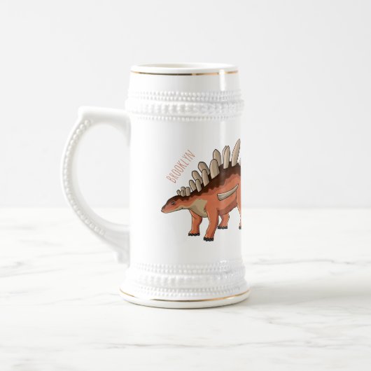 Kentrosaurus cartoon illustratie bierpul (Links)
