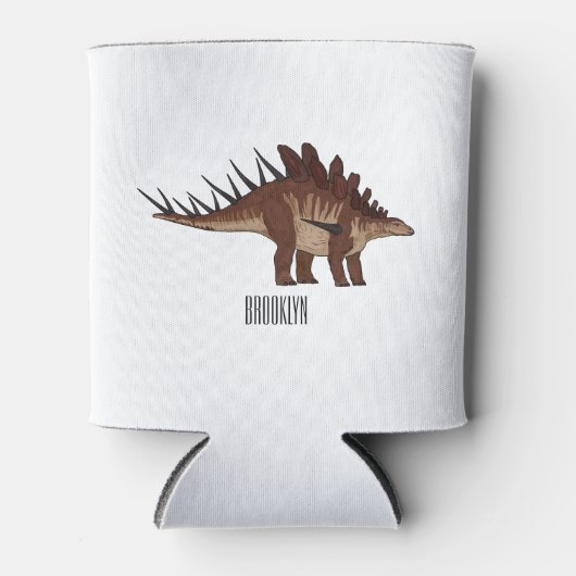 Kentrosaurus cartoon illustratie blikjeskoeler (Voorkant)