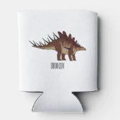 Kentrosaurus cartoon illustratie blikjeskoeler (Achterkant)