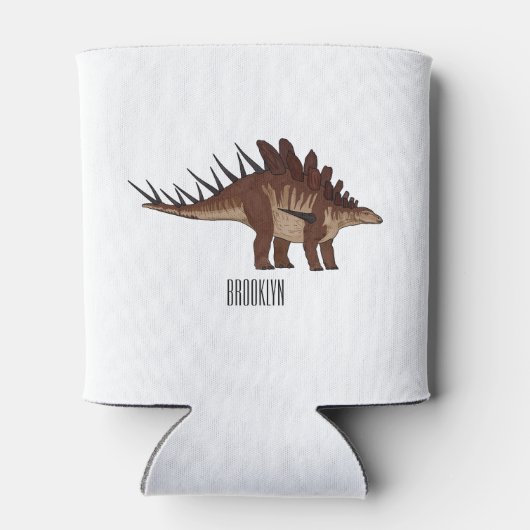 Kentrosaurus cartoon illustratie blikjeskoeler (Achterkant)