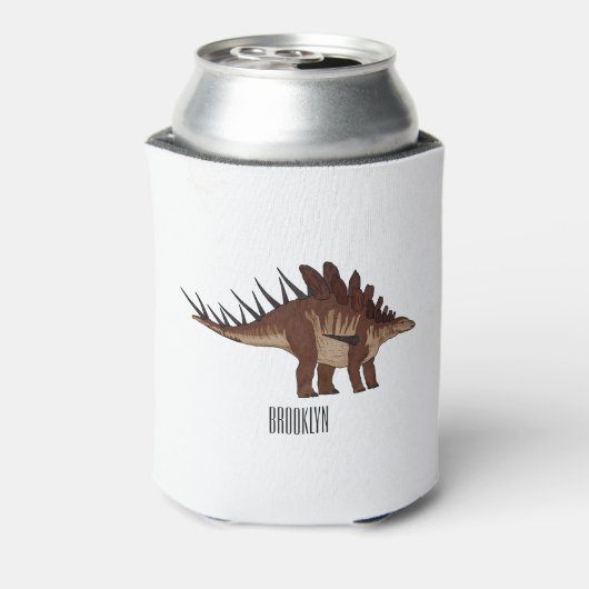 Kentrosaurus cartoon illustratie blikjeskoeler (Blikje Achterkant)