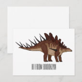 Kentrosaurus cartoon illustratie briefkaart (Voorkant / Achterkant)