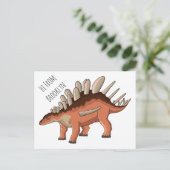 Kentrosaurus cartoon illustratie briefkaart (Staand voorkant)