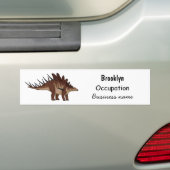 Kentrosaurus cartoon illustratie bumpersticker (Op auto)