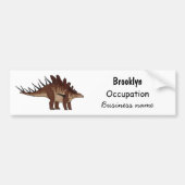 Kentrosaurus cartoon illustratie bumpersticker (Voorkant)