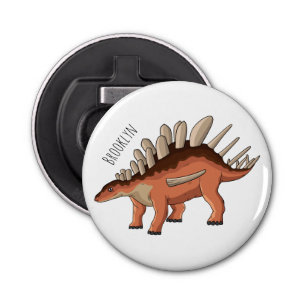 Kentrosaurus cartoon illustratie button flesopener