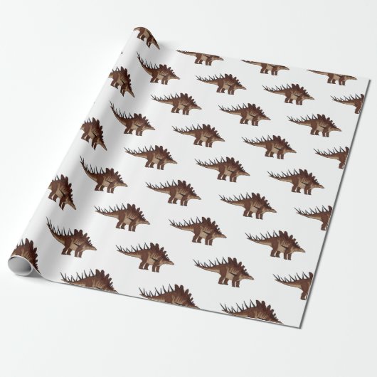 Kentrosaurus cartoon illustratie cadeaupapier (Uitgerold)