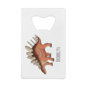 Kentrosaurus cartoon illustratie creditkaart flessenopener (Achterkant)