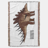 Kentrosaurus cartoon illustratie deken (Voorkant Verticaal)