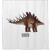 Kentrosaurus cartoon illustratie douchegordijn (Voorkant)