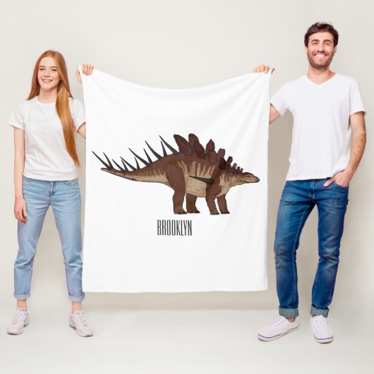 Kentrosaurus cartoon illustratie fleece deken (In situ)