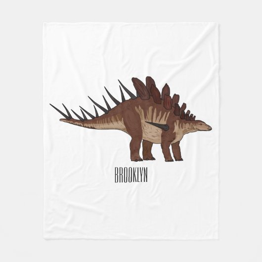 Kentrosaurus cartoon illustratie fleece deken (Voorkant)