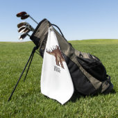 Kentrosaurus cartoon illustratie golfhanddoek (Groen)