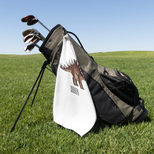 Kentrosaurus cartoon illustratie golfhanddoek (Groen)