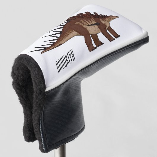 Kentrosaurus cartoon illustratie golfheadcover (3/4 voorkant)