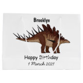 Kentrosaurus cartoon illustratie groot cadeauzakje (Achterkant)