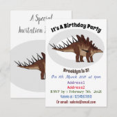 Kentrosaurus cartoon illustratie kaart (Voorkant / Achterkant)