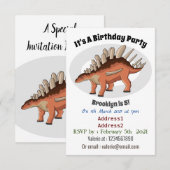 Kentrosaurus cartoon illustratie kaart (Voorkant / Achterkant)