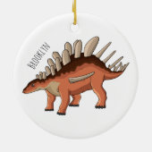 Kentrosaurus cartoon illustratie keramisch ornament (Achterkant)