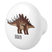 Kentrosaurus cartoon illustratie keramische knop (Rechts)