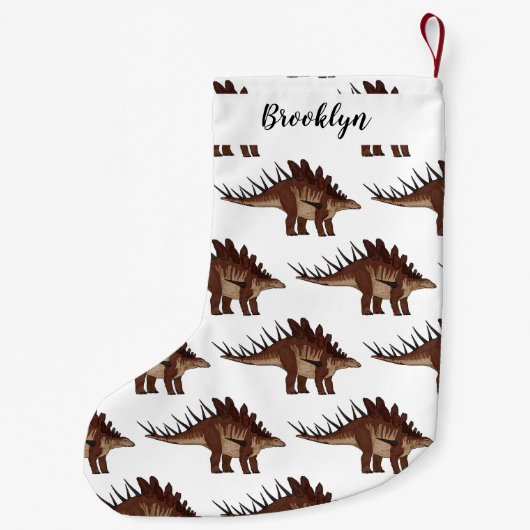 Kentrosaurus cartoon illustratie kleine kerstsok (Achterkant)