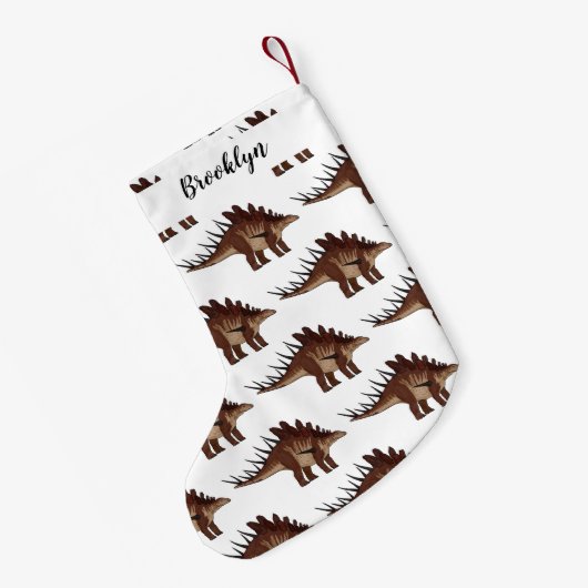 Kentrosaurus cartoon illustratie kleine kerstsok (Achterkant (Hangend))