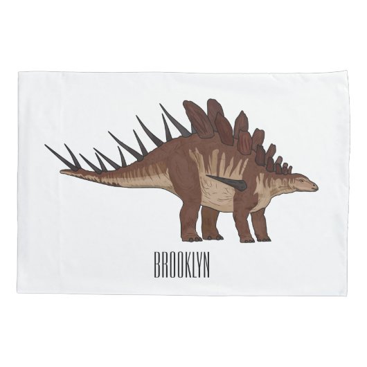 Kentrosaurus cartoon illustratie kussensloop (Achterkant)