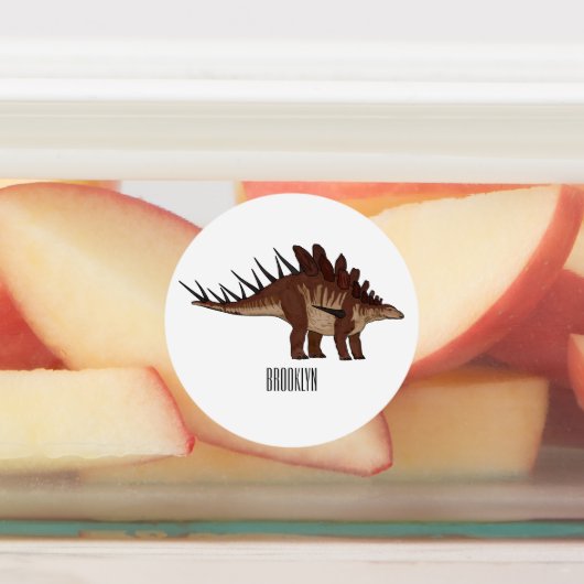 Kentrosaurus cartoon illustratie labels (Aangebracht)