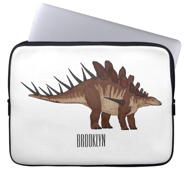 Kentrosaurus cartoon illustratie laptop sleeve (Voorkant)