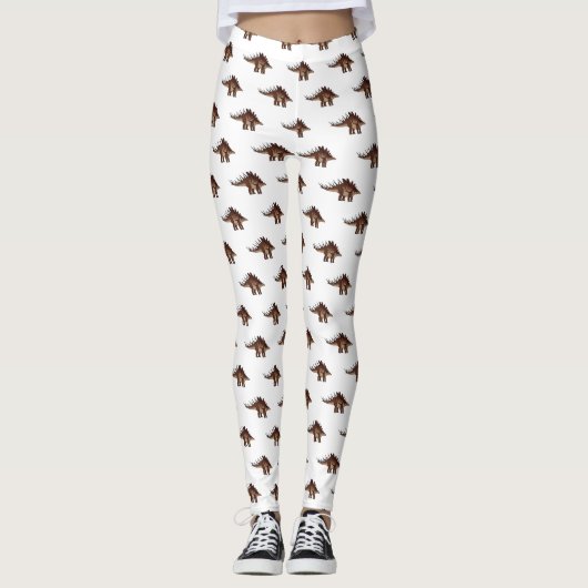 Kentrosaurus cartoon illustratie leggings (Voorkant)