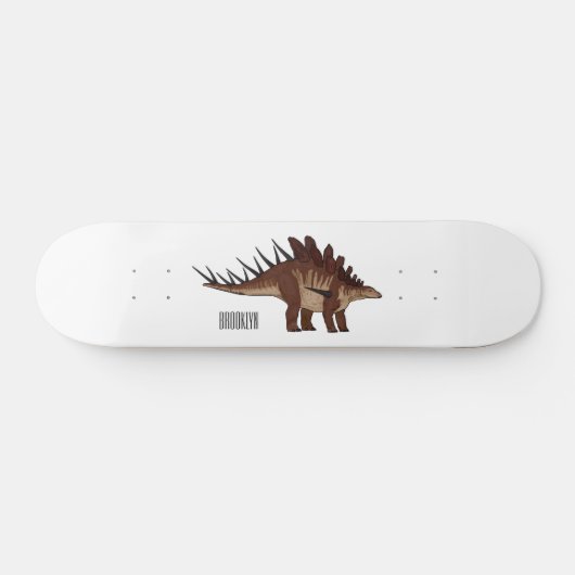 Kentrosaurus cartoon illustratie persoonlijk skateboard (Horizontaal)