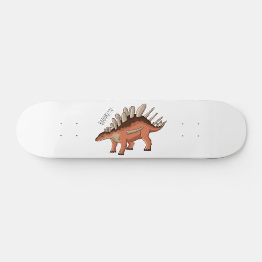 Kentrosaurus cartoon illustratie persoonlijk skateboard (Horizontaal)