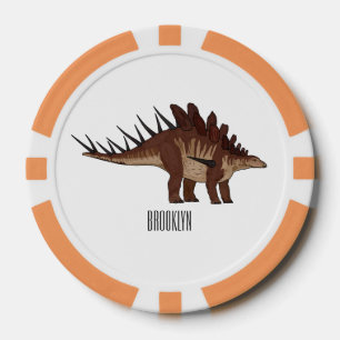 Kentrosaurus cartoon illustratie poker chips