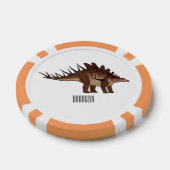 Kentrosaurus cartoon illustratie poker chips (Enkel)