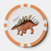 Kentrosaurus cartoon illustratie poker chips (Voorkant)
