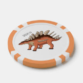 Kentrosaurus cartoon illustratie poker chips (Enkel)