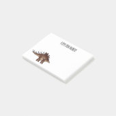 Kentrosaurus cartoon illustratie post-it® notes (Schuin)