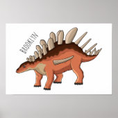 Kentrosaurus cartoon illustratie poster (Voorkant)