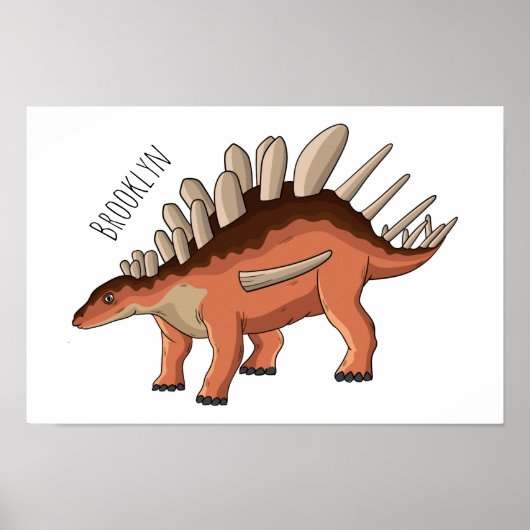 Kentrosaurus cartoon illustratie poster (Voorkant)