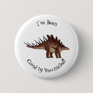 Kentrosaurus cartoon illustratie ronde button 5,7 cm