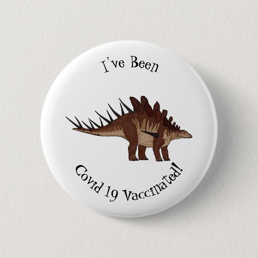 Kentrosaurus cartoon illustratie ronde button 5,7 cm (Voorkant)