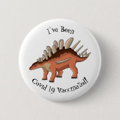 Kentrosaurus cartoon illustratie ronde button 5,7 cm (Voorkant)