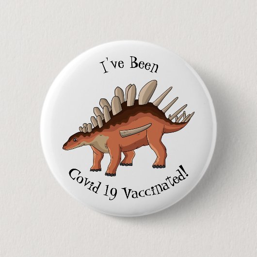 Kentrosaurus cartoon illustratie ronde button 5,7 cm (Voorkant)